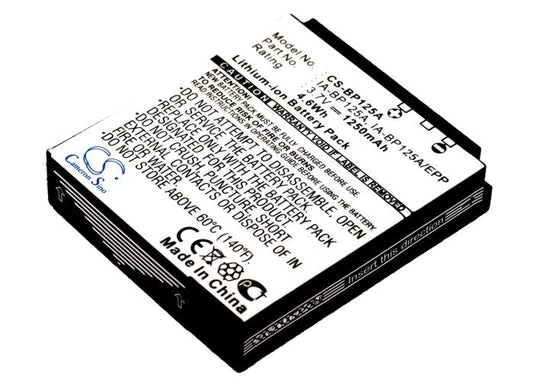 Replacement Battery for Samsung  HMX-M10 – Camera – 1250mAh/4.63Wh / 3.7V