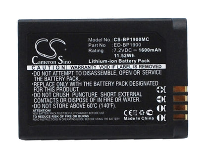 Replacement Battery for Samsung  EV-NX1ZZZBMBUS – Camera – 1600mAh / 11.52Wh / 7.2V