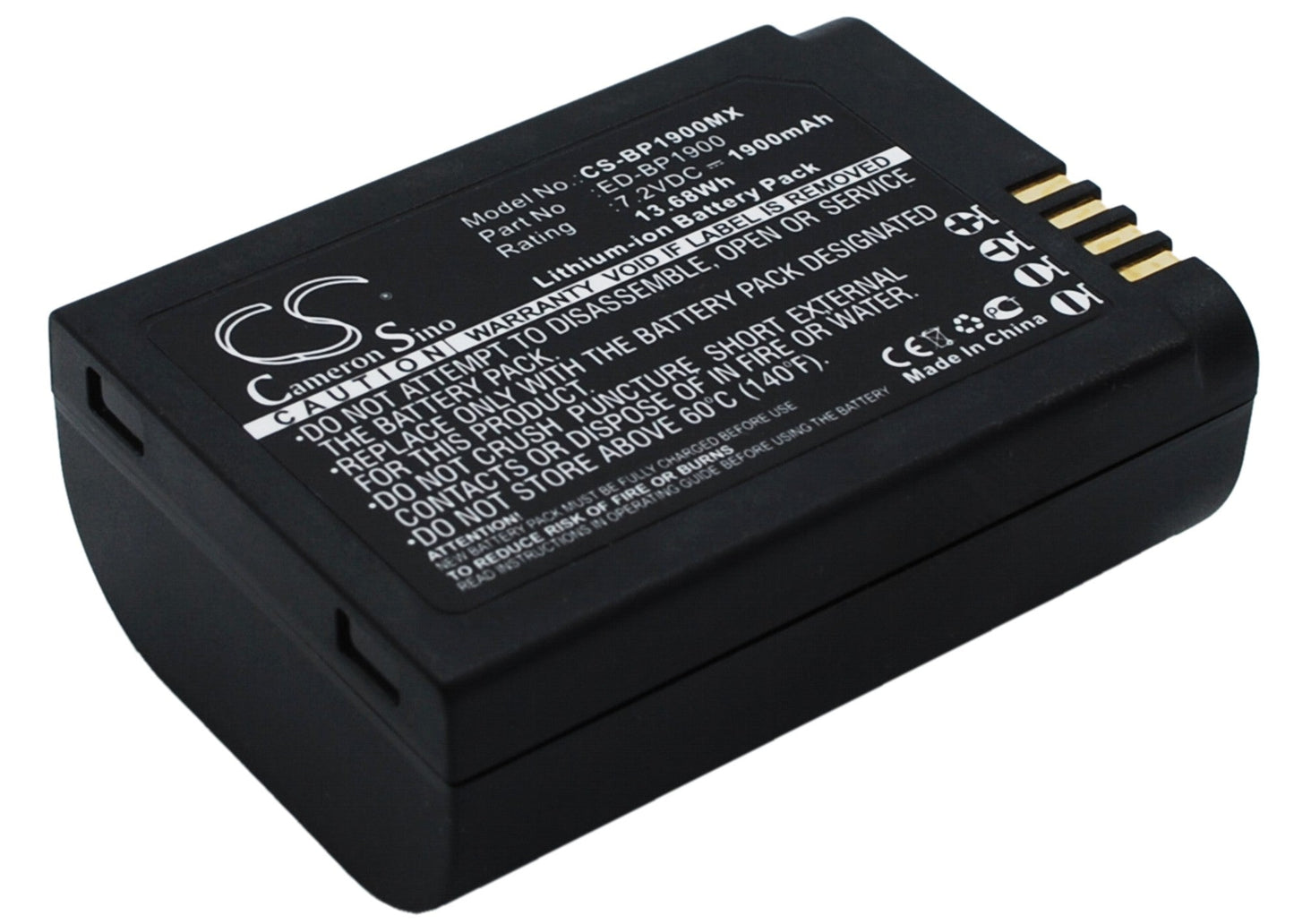Replacement Battery for Samsung  EV-NX1ZZZBMBUS – Camera – 1900mAh / 13.68Wh / 7.2V