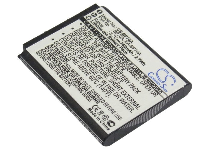 Replacement Battery for Samsung  AQ100 – Camera – 740mAh / 2.74Wh / 3.7V