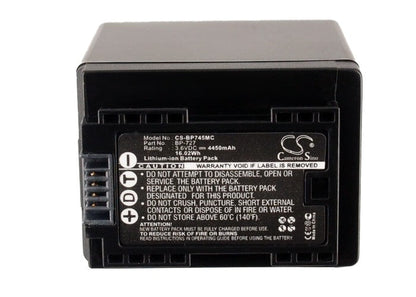 Replacement Battery for Canon  IXIA HF R306 – Camera – 4450mAh / 16.02Wh / 3.6V