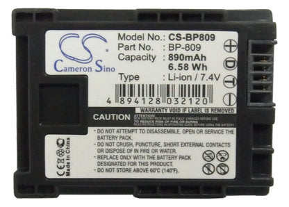 Replacement Battery for Canon  FS10 Flash Memory Camcorder – Camera – 890mAh / 7.4V