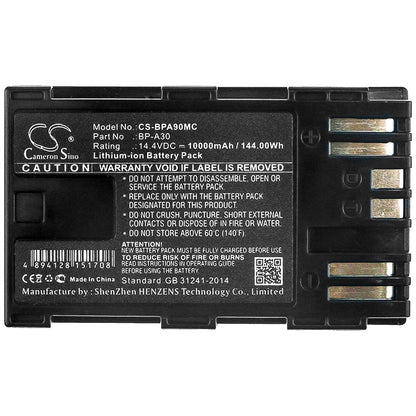Replacement Battery for Canon  CA-CP200L – Camera – 10000mAh / 144.00Wh / 14.4V
