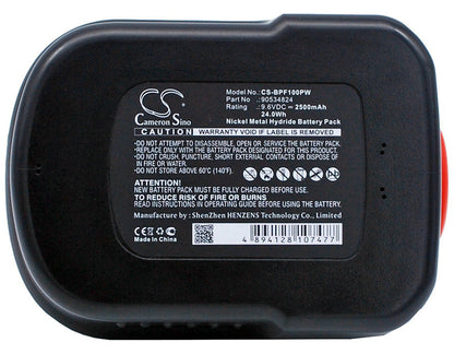Replacement Battery for Black & Decker  BD12PSK – Power Tools – 2500mAh / 24.0Wh / 9.6V