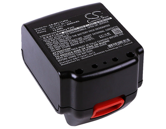 Replacement Battery for Black & Decker  ASL146BT12A – Power Tools – 5000mAh / 72.00Wh / 14.4V