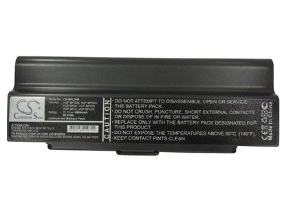Replacement Battery for Sony  Sony VAIO VGN-S52B/ S – Notebook, Laptop – 8800mAh / 11.1V