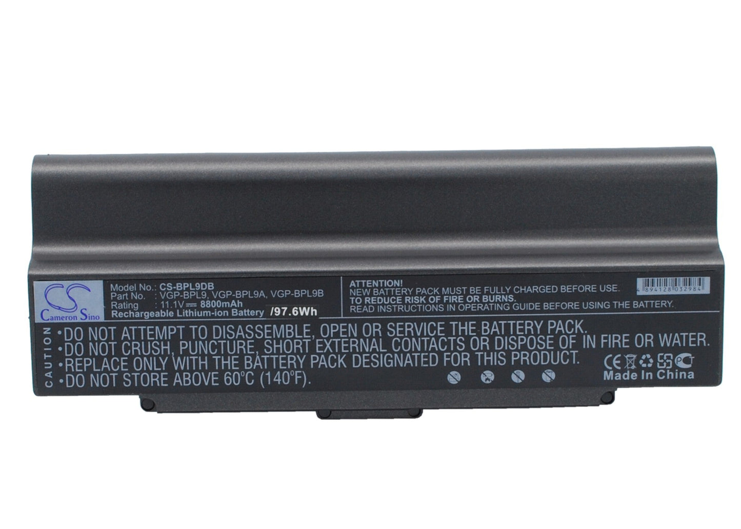 Replacement Battery for Sony  AIO VGN-AR760 – Notebook, Laptop – 8800mAh / 11.1V
