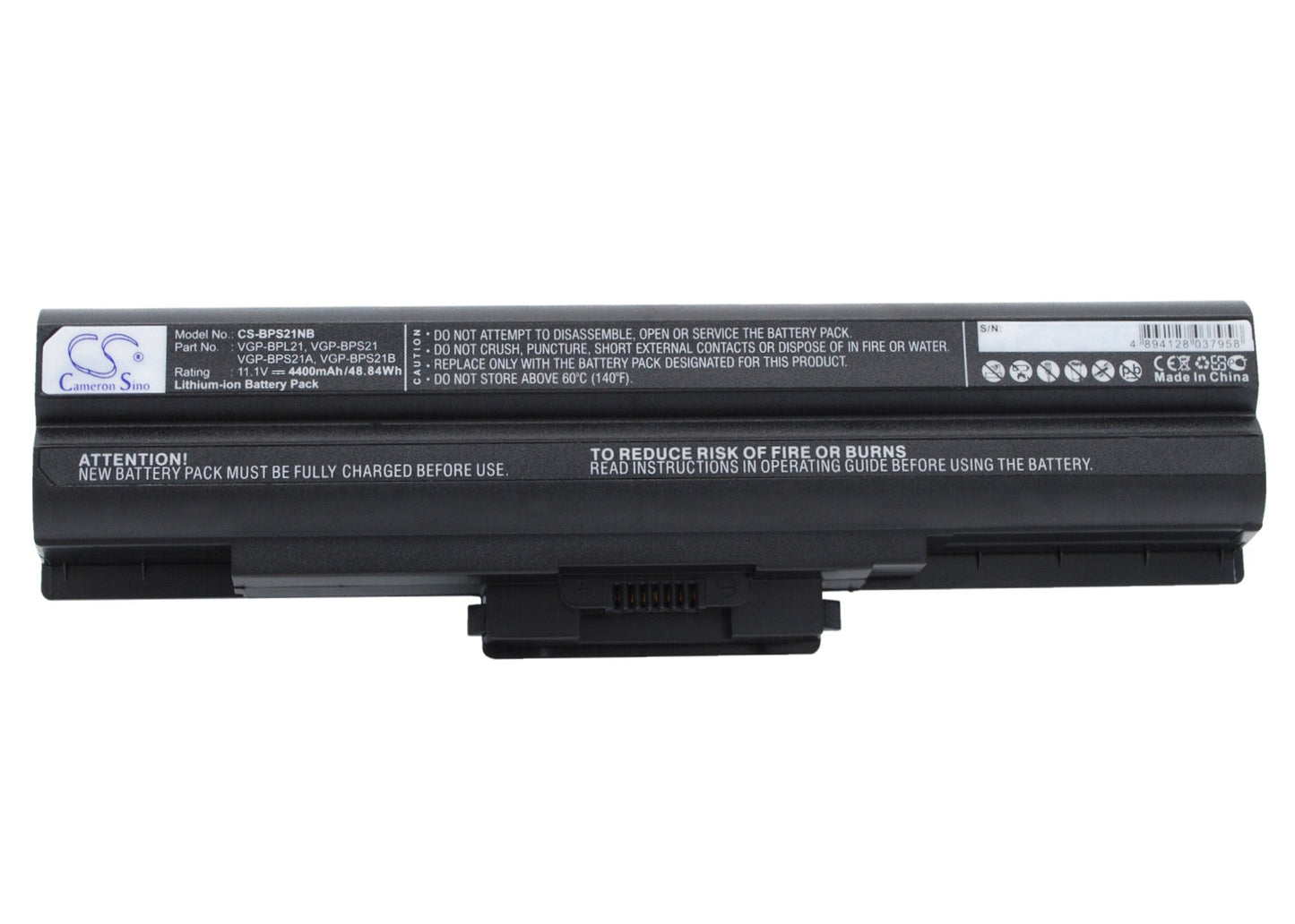 Replacement Battery for Sony  AIO VPCF11JFX/B VAIO VPCF11M1E – Notebook, Laptop – 4400mAh / 48.84Wh / 11.1V