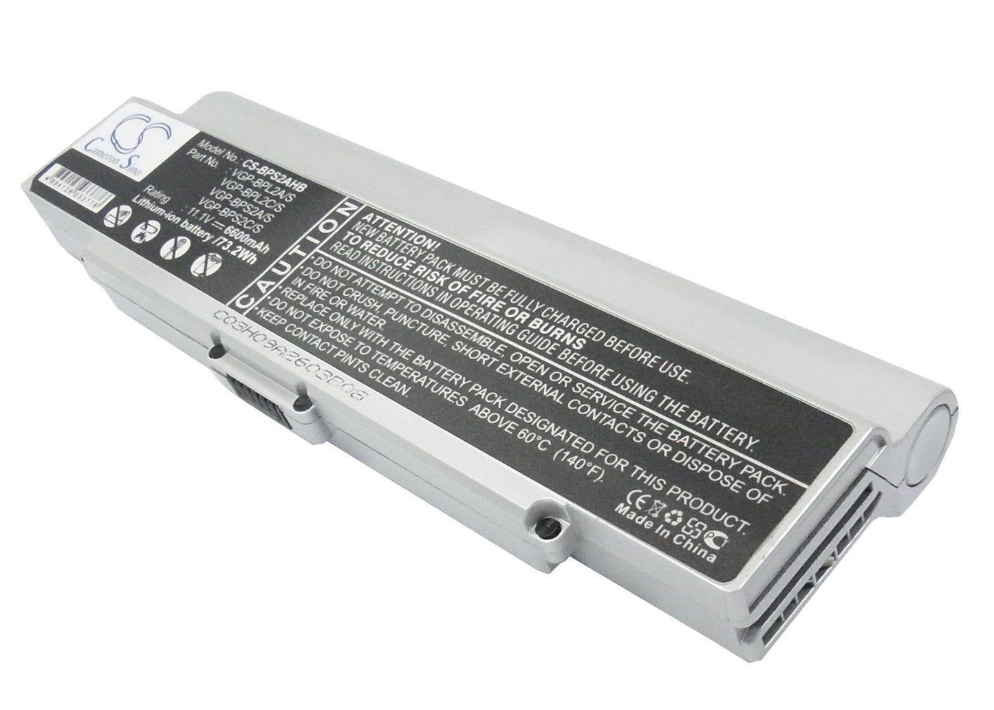 Replacement Battery for Sony  VAIO VGN-C140G/B – Notebook, Laptop – 6600mAh / 11.1V