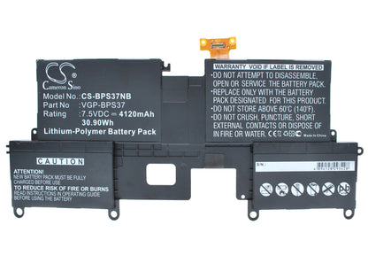 Replacement Battery for Sony  SVP11214CXB – Notebook, Laptop – 4120mAh / 30.90Wh / 7.5V