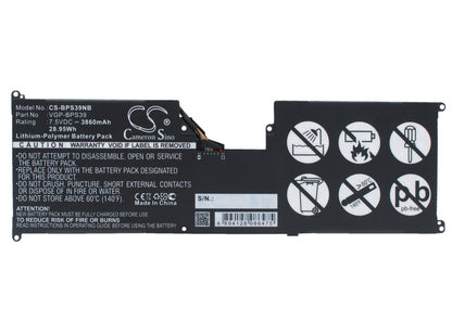 Replacement Battery for Sony  SVT11213CGW – Notebook, Laptop – 3860mAh / 28.95Wh / 7.5V