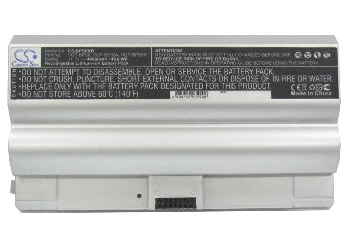 Replacement Battery for Sony  VAIO GN-FZ70B – Notebook, Laptop – 4400mAh / 48.8Wh / 11.1V