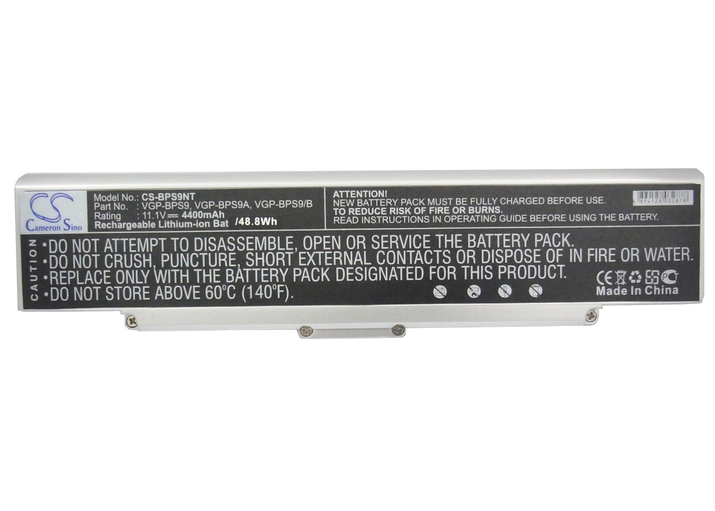Replacement Battery for Sony  AIO VGN-AR760 – Notebook, Laptop – 4400mAh / 11.1V