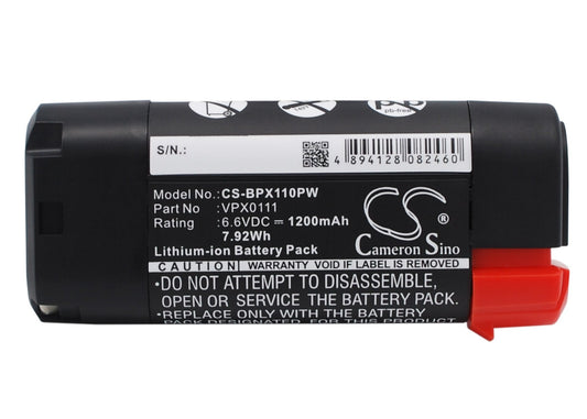Replacement Battery for Black & Decker  VPX1101 – Power Tools – 1200mAh / 7.92Wh / 6.6V