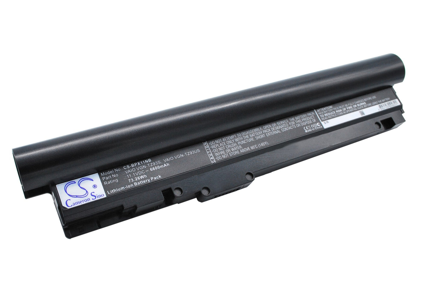Replacement Battery for Sony  VAIO VGN-TZ11MN/N – Notebook, Laptop – 6600mAh / 73.26Wh / 11.1V
