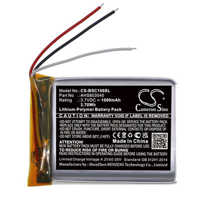 Replacement Battery for BOSE  SoundWear Companion – 1000mAh / 3.70Wh
