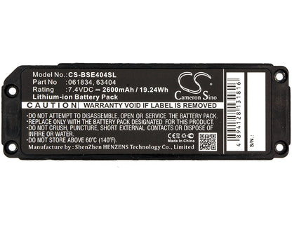 Replacement Battery for Bose  413295 – 2600mAh / 19.24Wh