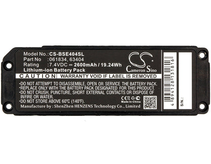 Replacement Battery for Bose  413295 – Speaker – 2600mAh / 19.24Wh / 7.4V