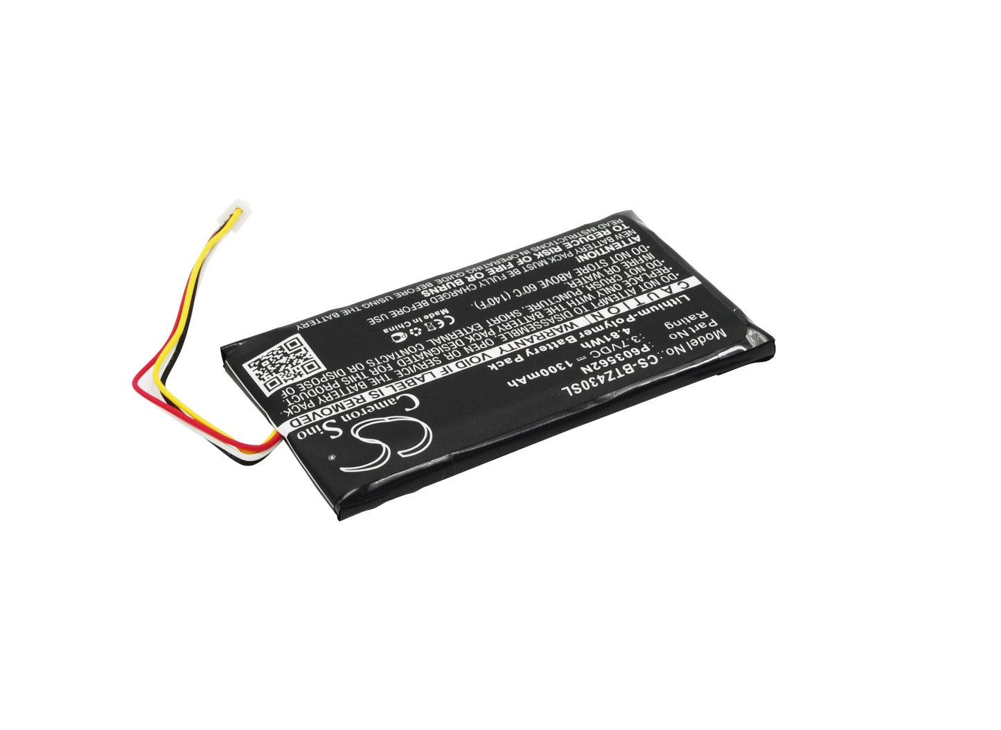 Replacement Battery for Binatone  Z430BT – GPS, Navigator – 1300mAh / 4.81Wh / 3.7V