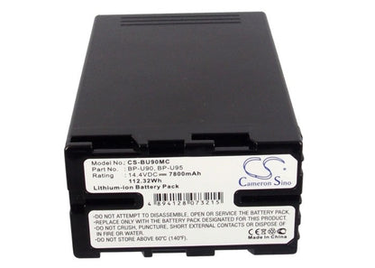 Replacement Battery for Sony  HD422 – Camera – 7800mAh / 112.32Wh / 14.4V