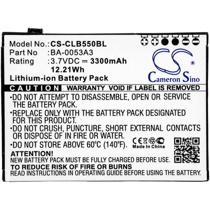 Replacement Battery for CipherLab  CP50 – Barcode Scanner – 3300mAh / 12.21Wh / 3.7V