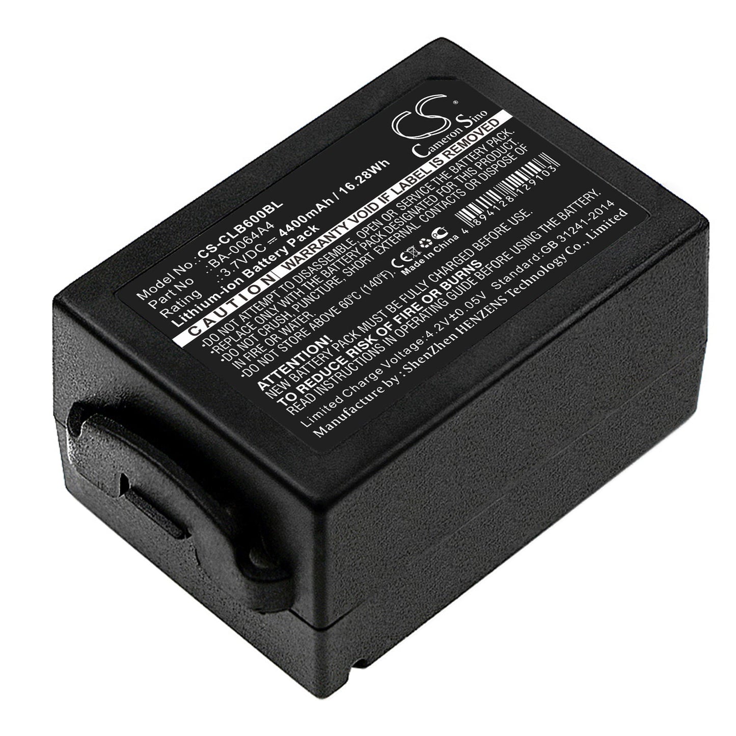 Replacement Battery for CipherLAB  CP60 – Barcode Scanner – 4400mAh / 16.28Wh / 3.7V