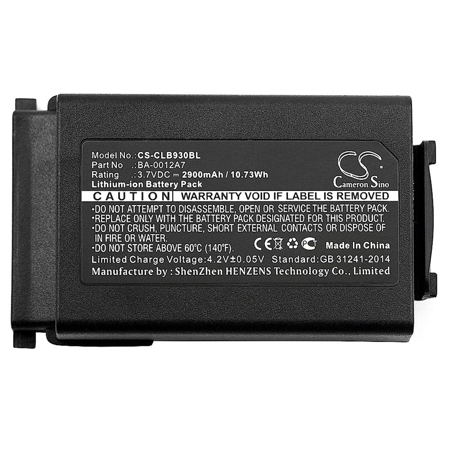 Replacement Battery for CipherLAB  9300 – Barcode Scanner – 2900mAh / 10.73Wh / 3.7V