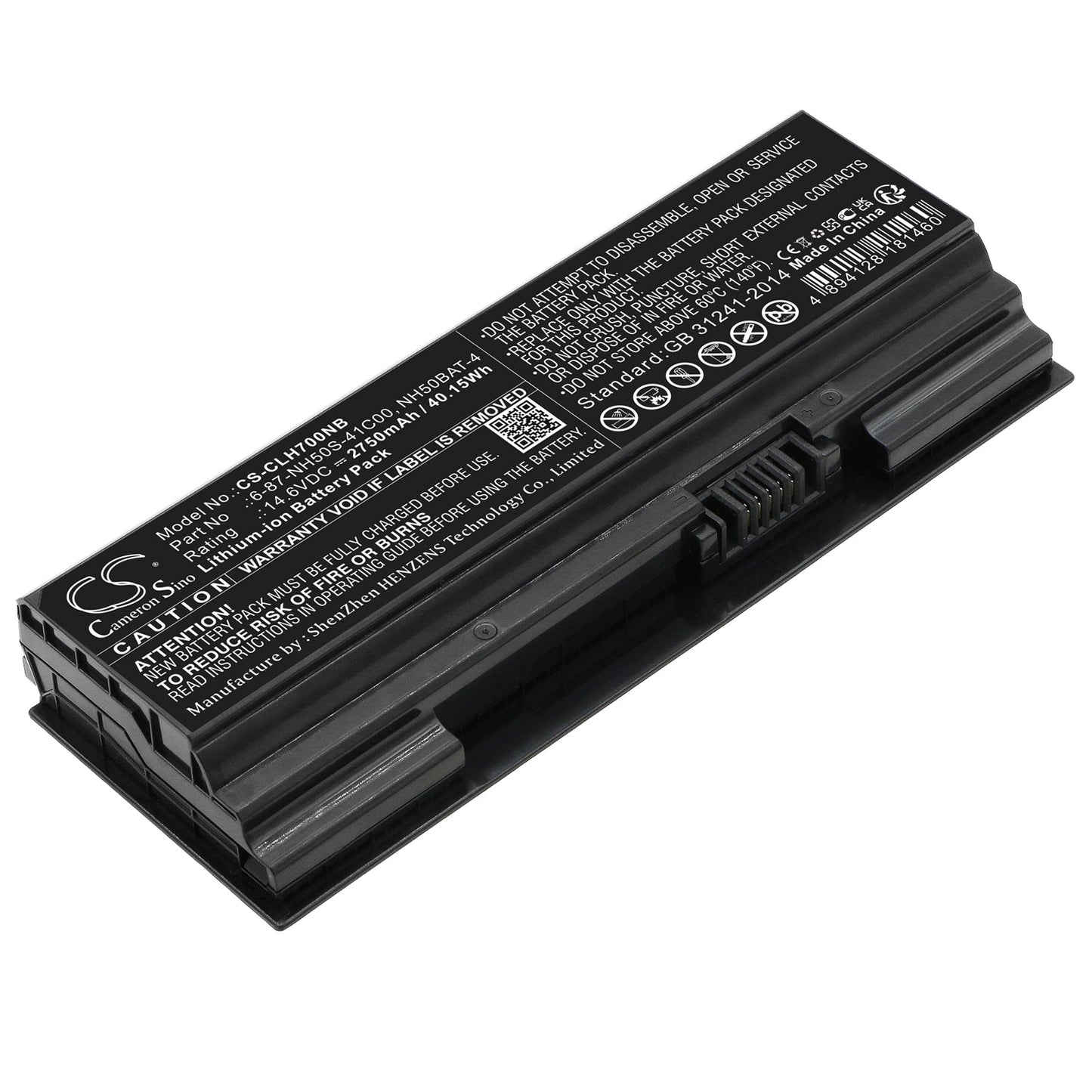 Replacement Battery for Sager  G58R – Notebook, Laptop – 2750mAh / 40.15Wh / 14.6V