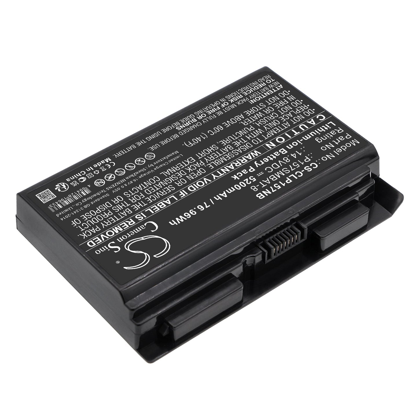 Replacement Battery for Hasee  K780E – Notebook, Laptop – 5200mAh / 76.96Wh / 14.8V