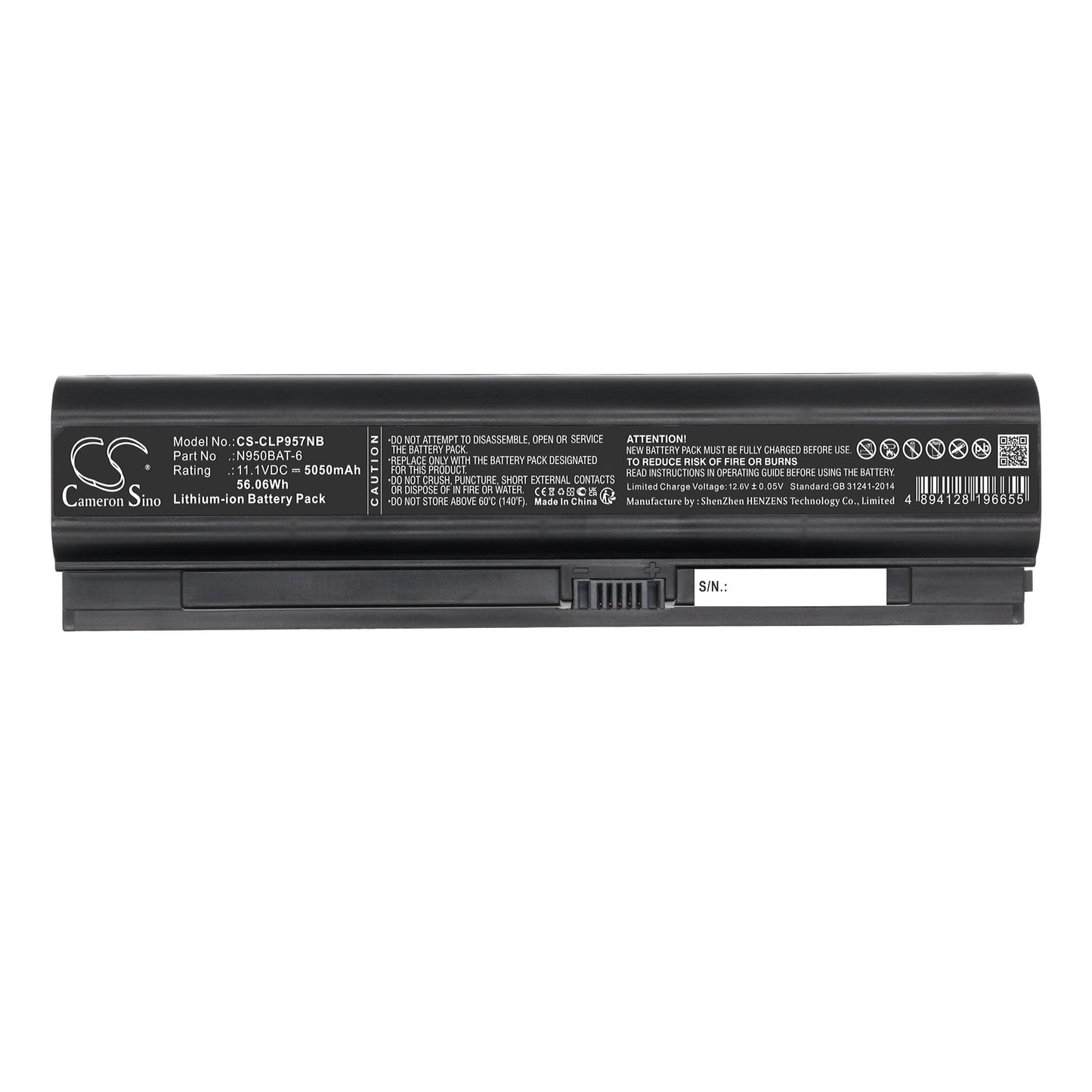 Replacement Battery for Hasee  CN95S04 – Notebook, Laptop – 5050mAh / 56.06Wh / 11.1V