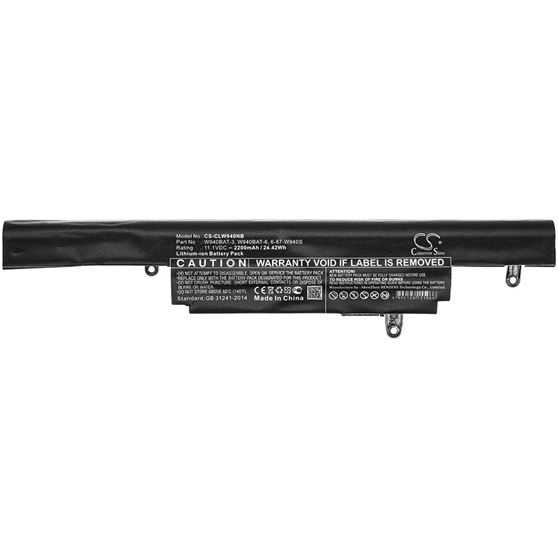 Replacement Battery for Clevo  Premium Tv Xs3210 – Notebook, Laptop – 2200mAh / 24.42Wh / 11.1V
