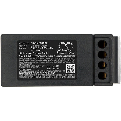 Replacement Battery for Cavotec  M9-1051-3600 EX – Crane Remote Control – 2600mAh / 19.24Wh / 7.4V