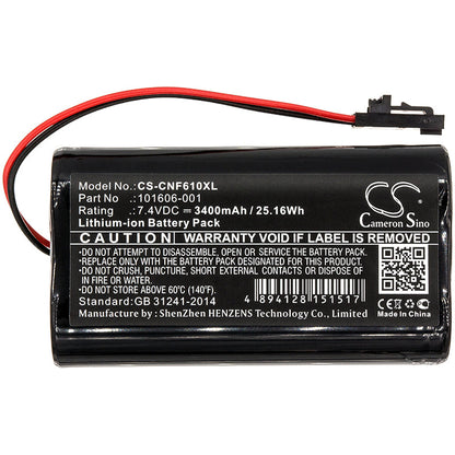 Replacement Battery for ComSonics  101610-DF – Equipment, Survey, Test – 3400mAh / 25.16Wh / 7.4V