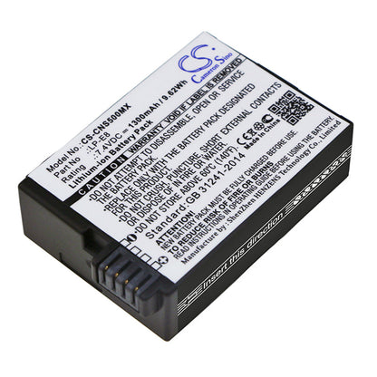 Replacement Battery for Canon  EF-S – Camera – 1100mAh / 8.14Wh / 7.4V