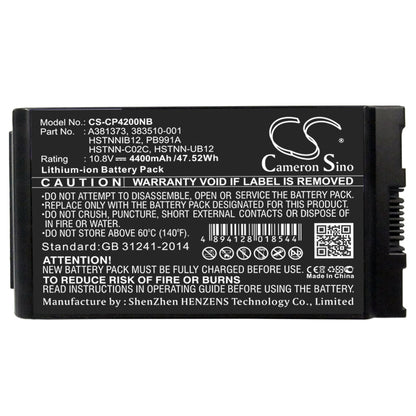 Replacement Battery for HP  Business Notebook 4200 – Notebook, Laptop – 4400mAh / 10.8V