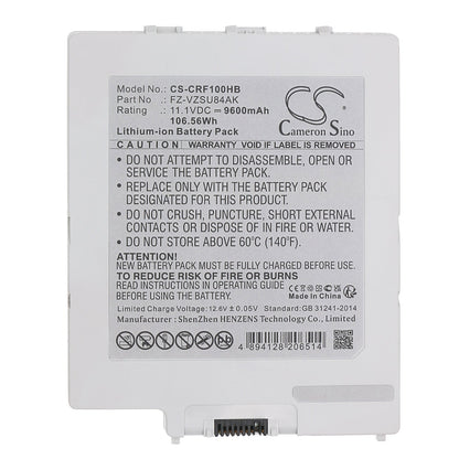 Replacement Battery for Panasonic  FZ-G1A – Notebook, Laptop – 9600mAh / 106.56Wh / 11.1V
