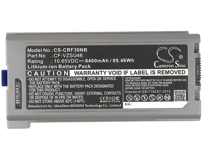 Replacement Battery for Panasonic  CF-30 – Notebook, Laptop – 8400mAh / 89.46Wh / 10.65V