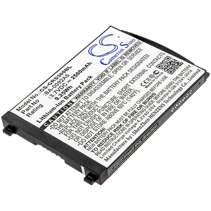 Replacement Battery for CipherLAB  RS30 – Barcode Scanner – 2500mAh / 9.25Wh / 3.7V