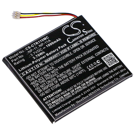 Replacement Battery for Casio  TR Mini – Camera – 1000mAh / 3.70Wh / 3.7V