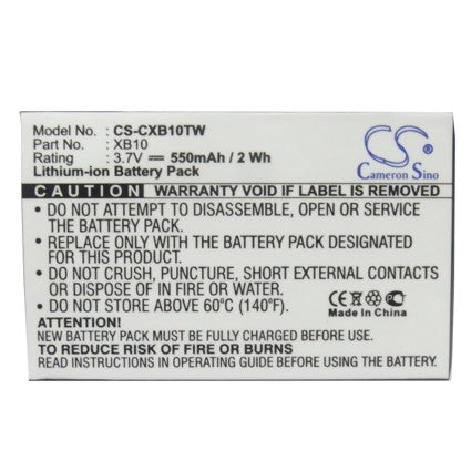 Replacement Battery for Xact Communication Wristlinx x2x Wristlinx x2x-2, Wristlinx x33xif, – 550mAh