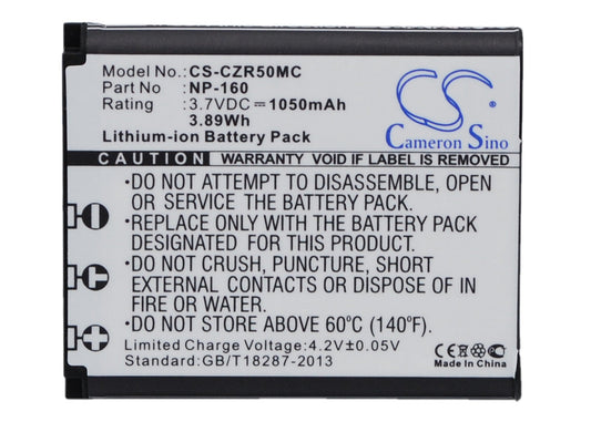 Replacement Battery for Casio  Exilim EX-FC500 – Camera – 1050mAh / 3.89Wh / 3.7V