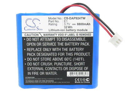 Replacement Battery for Pure  Evoke 1S – DAB Digital – 8800mAh / 32.56Wh / 3.7V