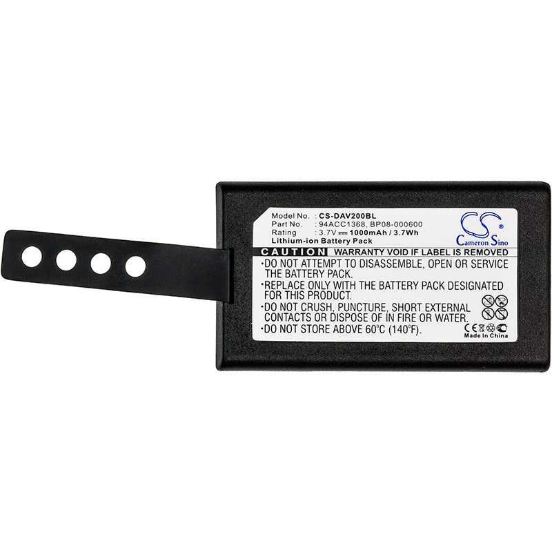 Replacement Battery for Datalogic  CVR2 – Barcode Scanner – 1000mAh / 3.70Wh / 3.7V