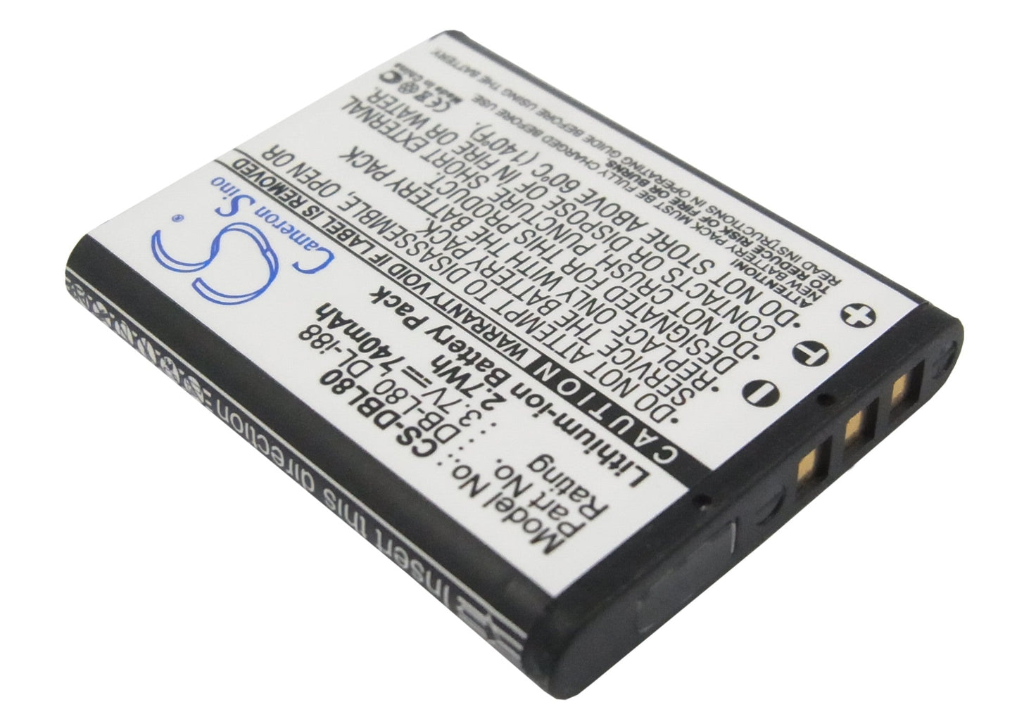 Replacement Battery for Sanyo  DMX-CG100 – Camera – 740mAh/2.7Wh / 3.7V