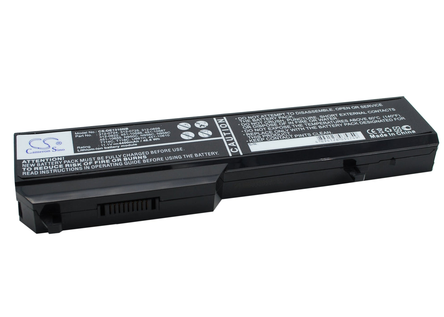 Replacement Battery for DELL  Vostro 1310 – Notebook, Laptop – 4400mAh/48.8Wh / 11.1V
