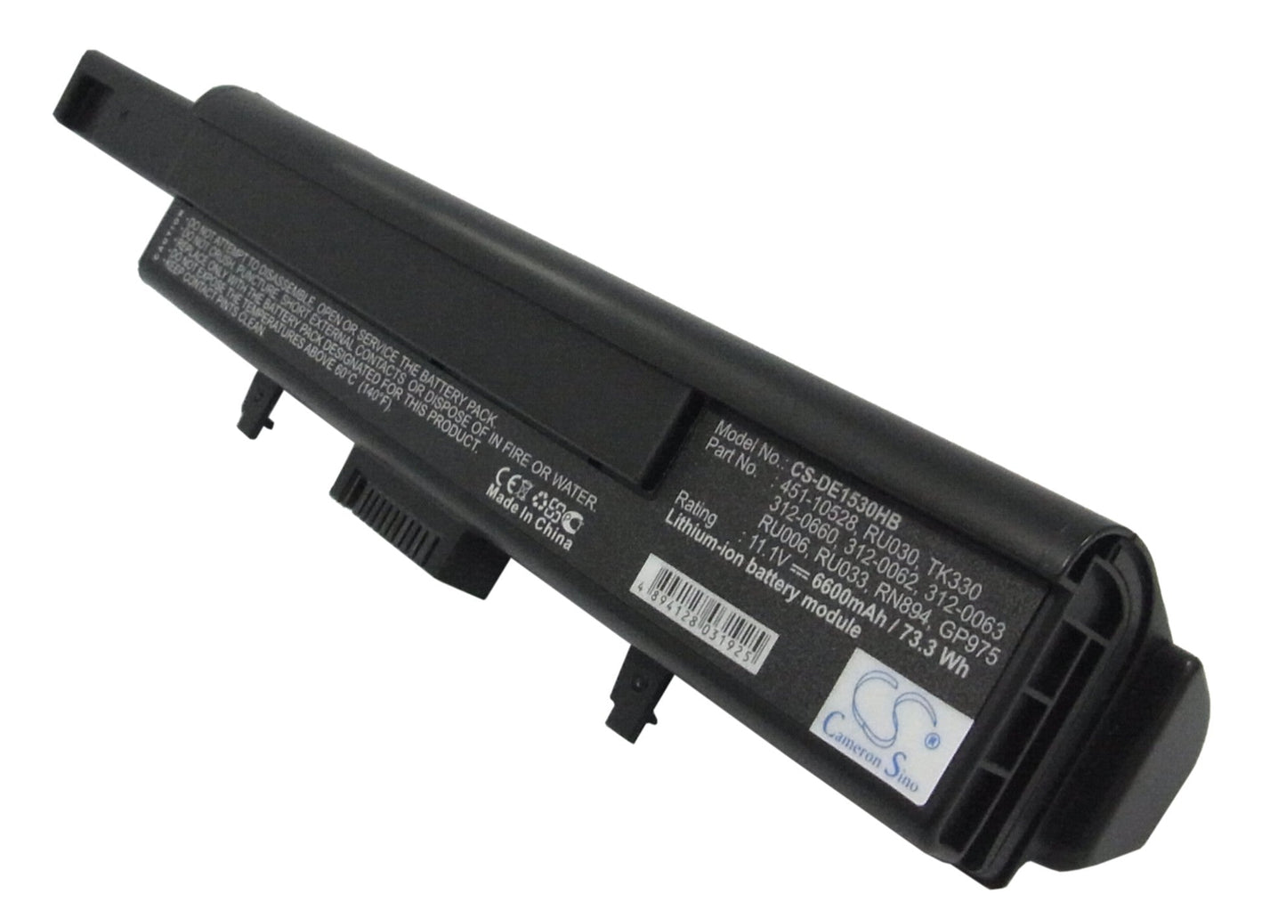 Replacement Battery for DELL  XPS M1500 – Notebook, Laptop – 6600mAh/73.26Wh / 11.1V