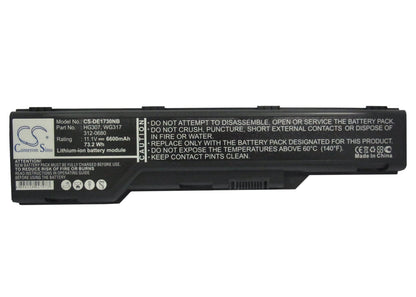 Replacement Battery for DELL  XPS M1730 – Notebook, Laptop – 6600mAh / 11.1V