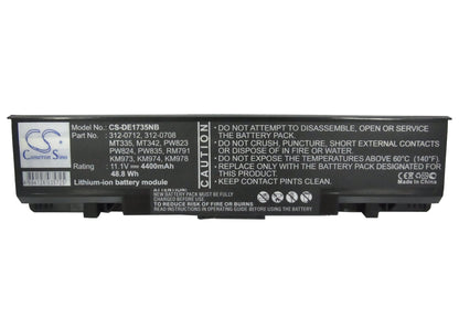Replacement Battery for DELL  Studio 1735 – Notebook, Laptop – 4400mAh / 11.1V