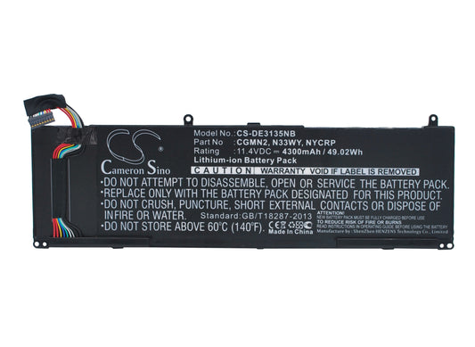 Replacement Battery for DELL  Inspiron 11 3000 – Notebook, Laptop – 4300mAh / 49.02Wh / 11.4V
