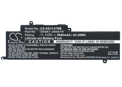Replacement Battery for DELL  INS13WD-3308T – Notebook, Laptop – 3900mAh / 43.29Wh / 11.1V